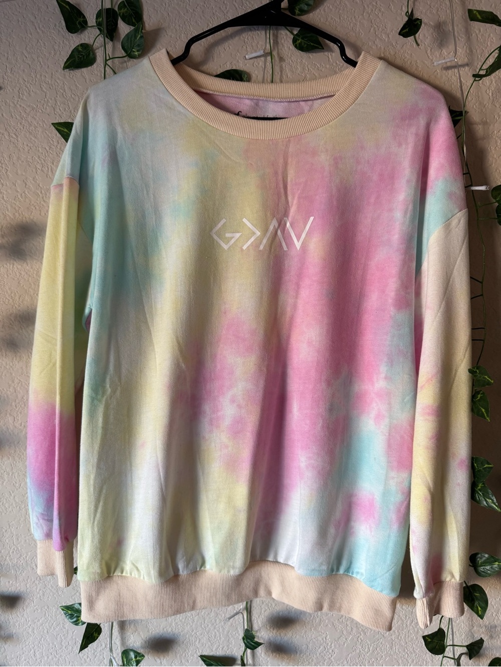Elevated Faith Pastel Tie-Dye Crewneck Sweatshirt